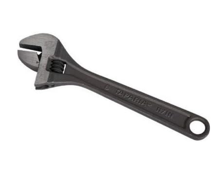 Shubham Enterprise, Adjustable Spanners 1174-151174N-15 (380MM) Black, Chrome Jaw, Steel, Hand Tool for Plumbing and Mechanical Use (pack of 1)