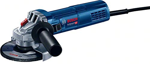Bosch GWS 900-125 S Heavy Duty Electric Angle Grinder, 900W, M14, 11,000 rpm, Variable Speed, Lockable Switch, Restart Protection, 1.9 kg +4 Bosch Accessories
