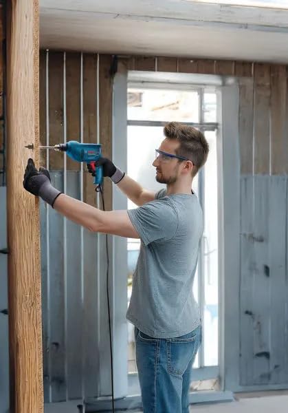 BOSCH GBM 400 Professional Corded Drill Machine 420W Rated Power Input 10mm Keyed Chuck Chuck Capacity 1-10 mm Forward & Reverse Rotation Electric Drill for Wood, Metal & Plastic