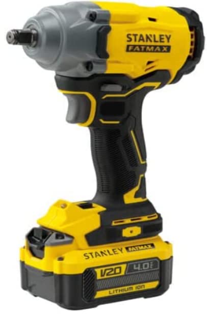 STANLEY FATMAX SBW920M2K-B1 20V 4.0Ah 12 Cordless Brushless Impact Wrench With 2×4.0Ah Li-ion Batteries & 1pc Charger