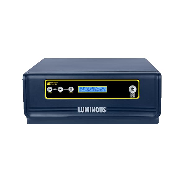 Luminous Single Phase Off-Grid Pure Sine Wave Solar Inverter, MPPT and iSOT Technology, Customized Saving Modes, Supports up to 1000Wp Panels, LCD Display