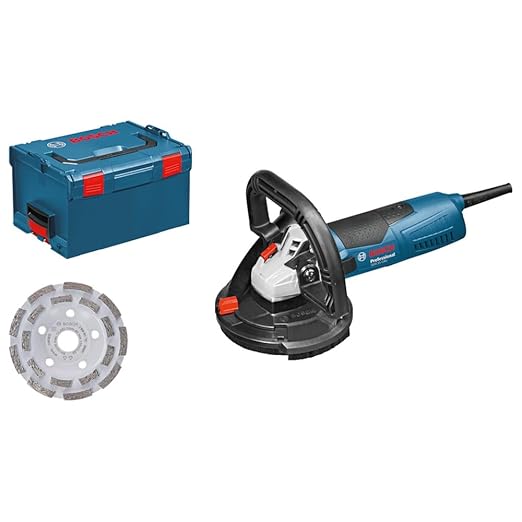 Bosch GBR 15 CAG Heavy Duty Concrete Grinder, 1,500W, 9,300 rpm, M14, 125 mm, Constant Speed, Bosch Click & Clean System