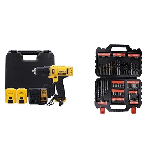 DEWALT DCD716D2-IN 10.8V 10mm XR Lithium-Ion Cordless Hammer Drill MachineDriver with 2×2.0 Ah Batteri