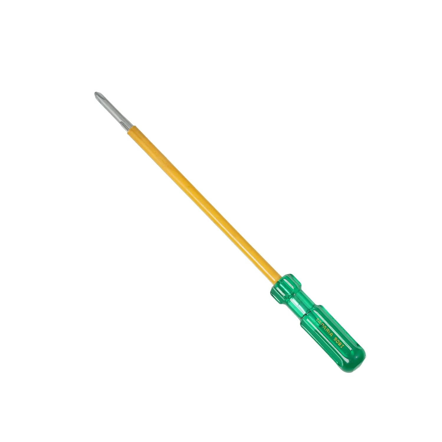 Taparia 908I Two in One Screwdriver (250mm Blade, 8mm Dia, Green Handle)-Reversible Flat Head & Phillips Tip-High Grade Steel Construction-Professional Tool for Electricians, Carpenters, DIY