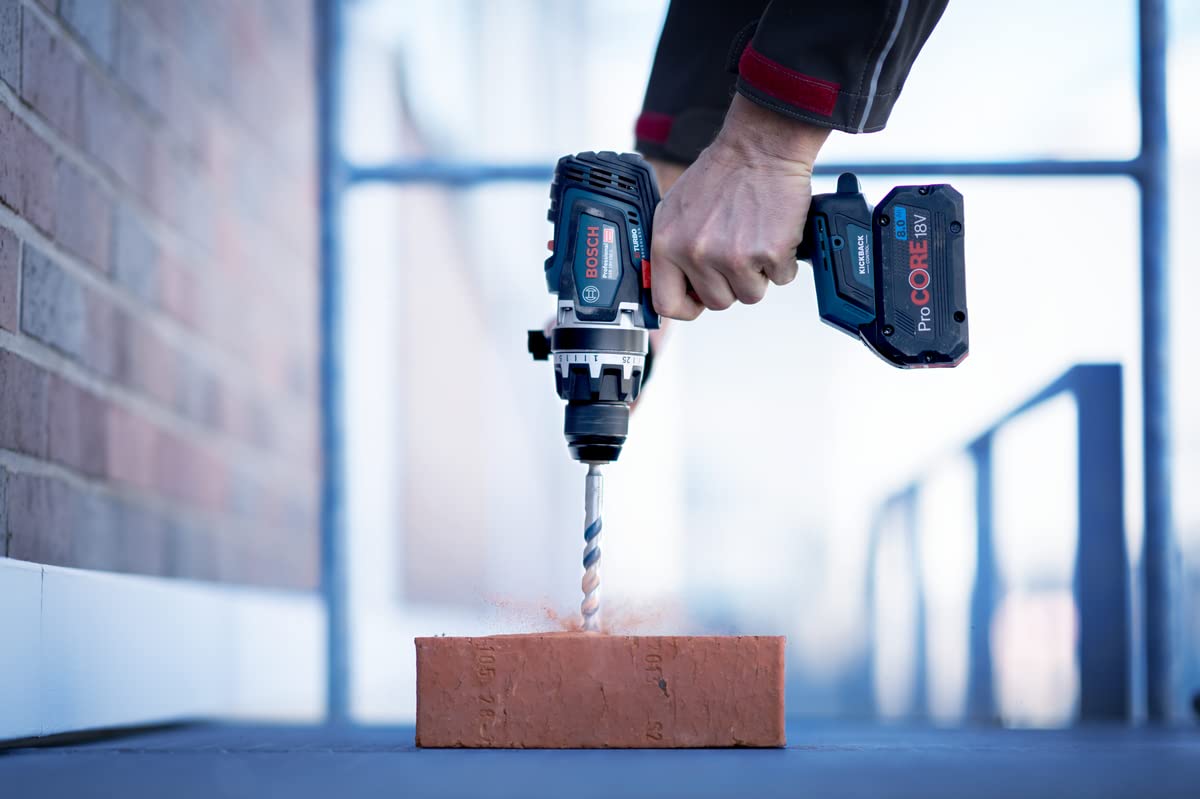 Bosch GSB 18V-150 C Heavy Duty BITURBO Cordless Impact Drill, Brushless Motor