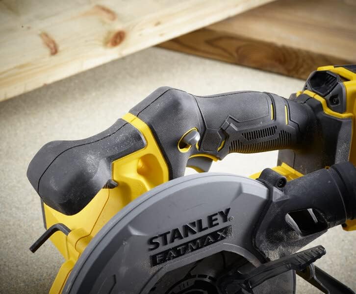 STANLEY FATMAX SCC500-B1 20V 165mm 4000 RPM Cordless Brushed Circular Saw for Mechanic, Tradesmen & Professional Use, Batteries Not Included, 2 Year Warranty, YELLOW & BLACK
