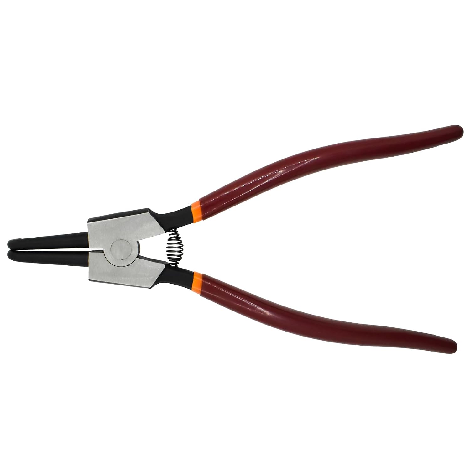 Taparia 1444-13 Steel (300mm) External Bent Nose Circlip Plier (Red and Black)