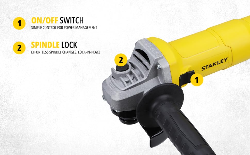 STANLEY SG6100-IN 620W 100mm SLIM Small Angle Grinder