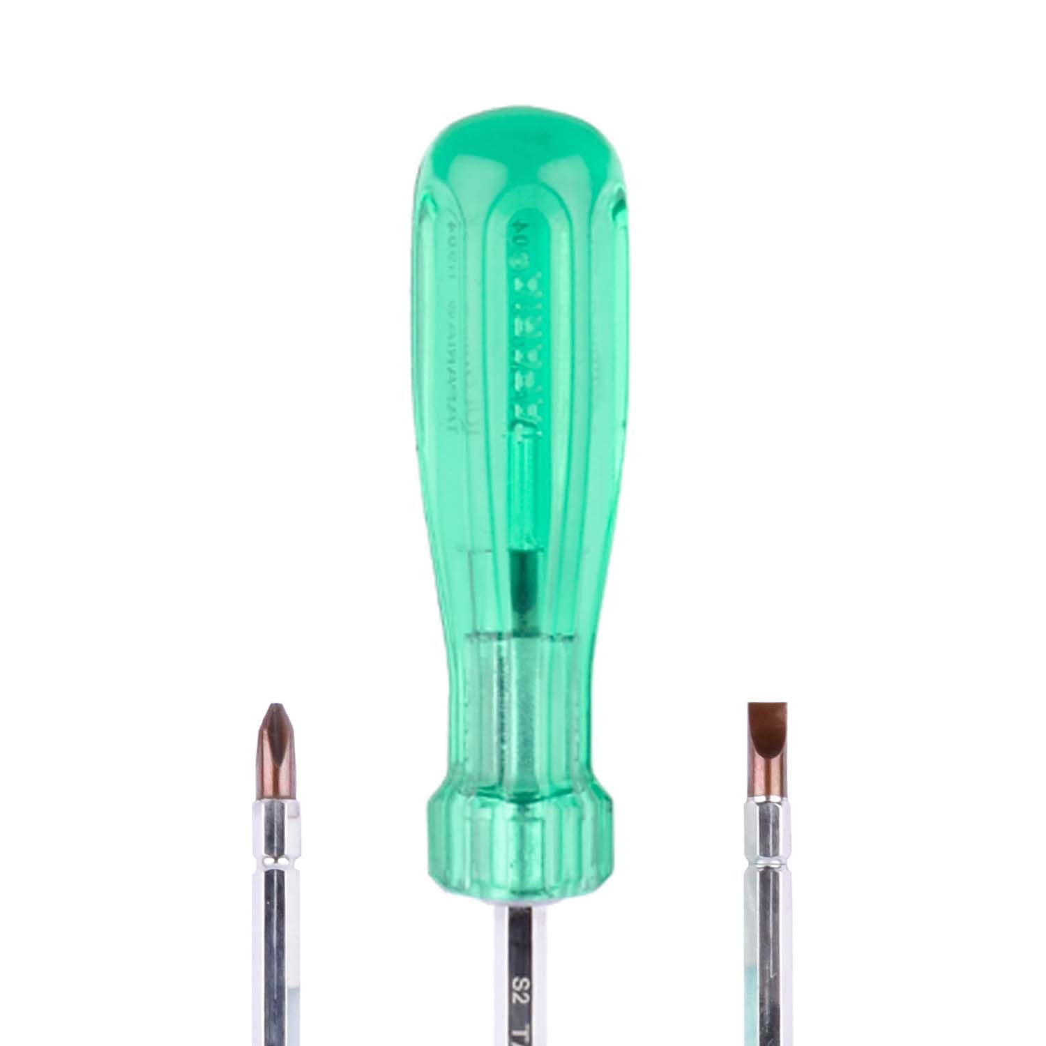 Taparia 4 Hex Shank 2 Way Screwdriver (H 904), Green,1 Pc