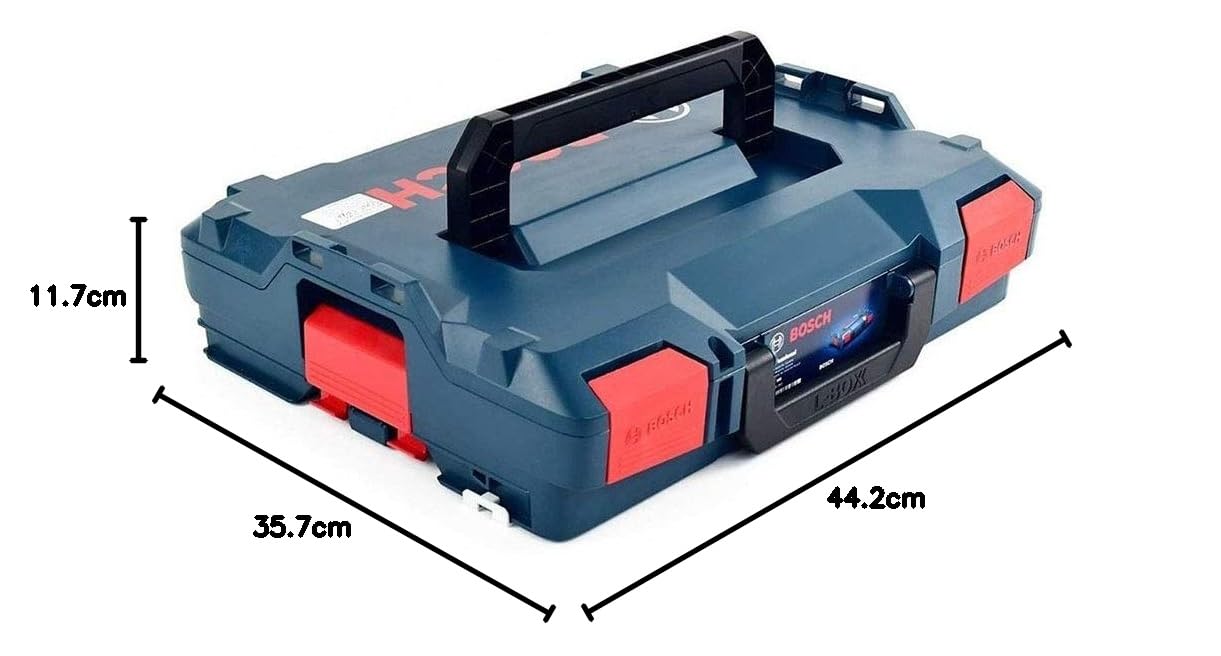 BOSCH L-BOXX 102 Professional Carrying Case System with Improved Click-Mechanism, Full Compatibility, Robust Design & Easy Handling, Dimensions: 357 x 442 x 117 mm, 6 Months Warranty