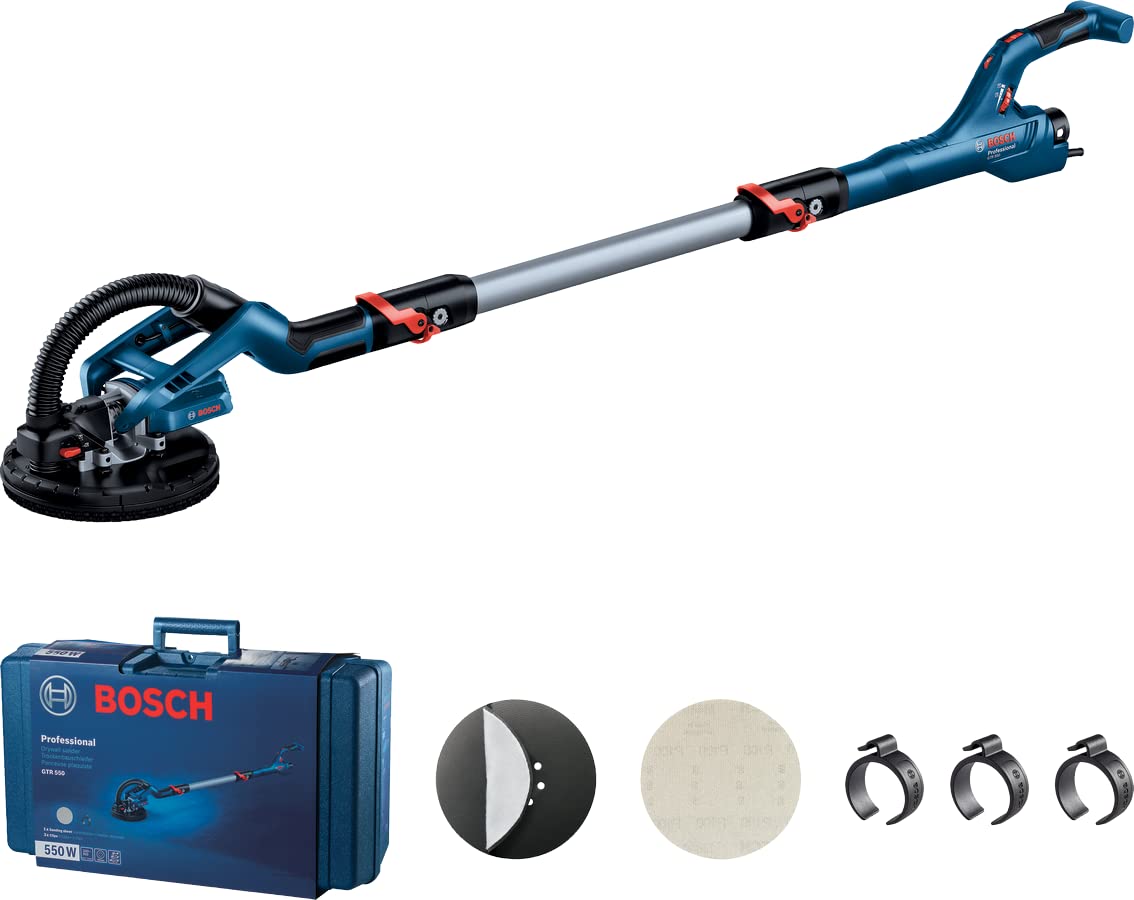 Bosch GTR 550 Drywall Sander, 550W, 215 mm, 910 rpm, UltraFlexible Head, Ceiling Suction, 4.8 kg