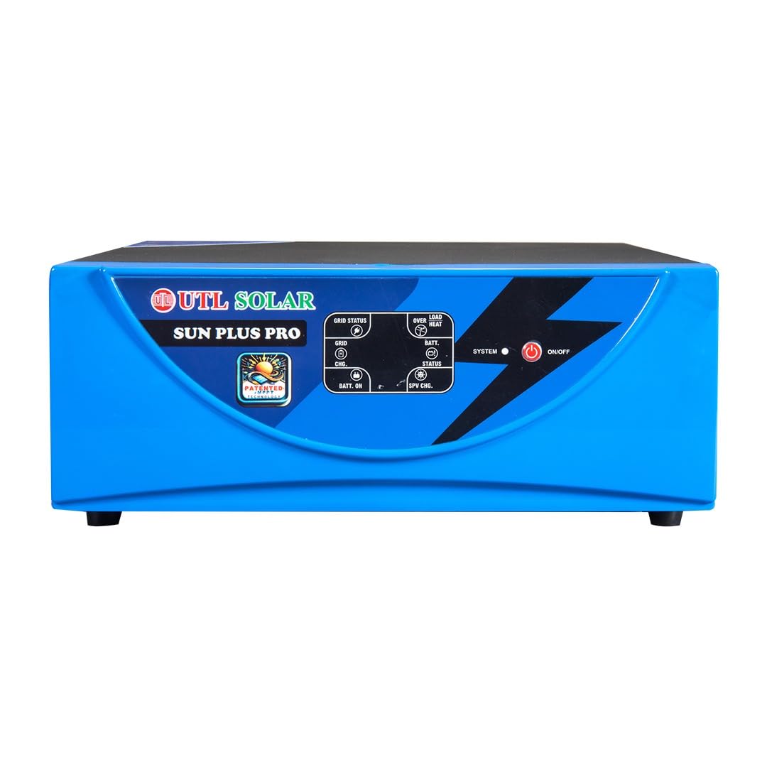 UTL Sun Plus Pro 1020 Inverter for Home, Office & Shops | MPPT Solar Inverter | Supports 1 Inverter Battery | LED Display | Easy Installation