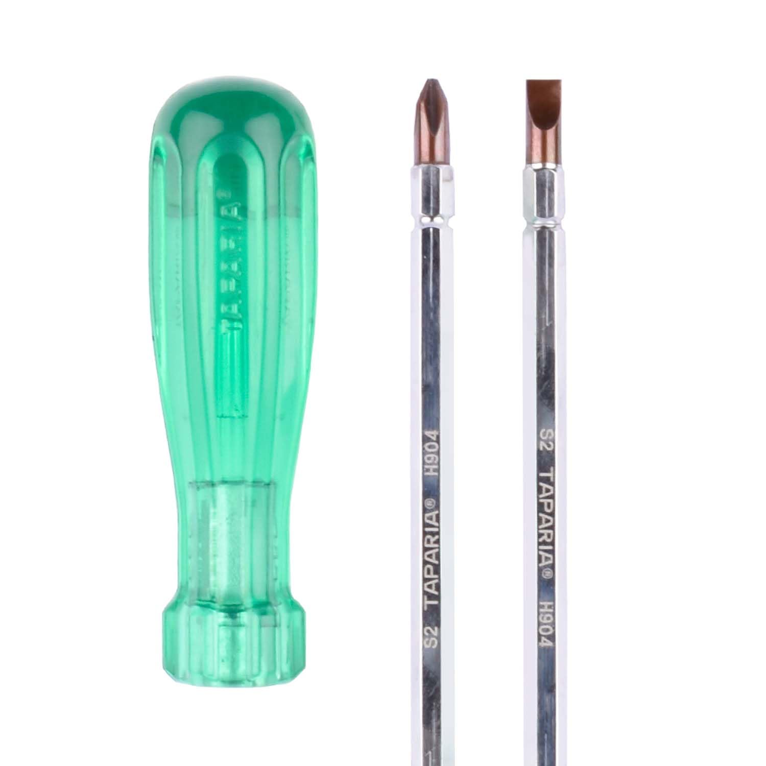 Taparia 4 Hex Shank 2 Way Screwdriver (H 904), Green,1 Pc