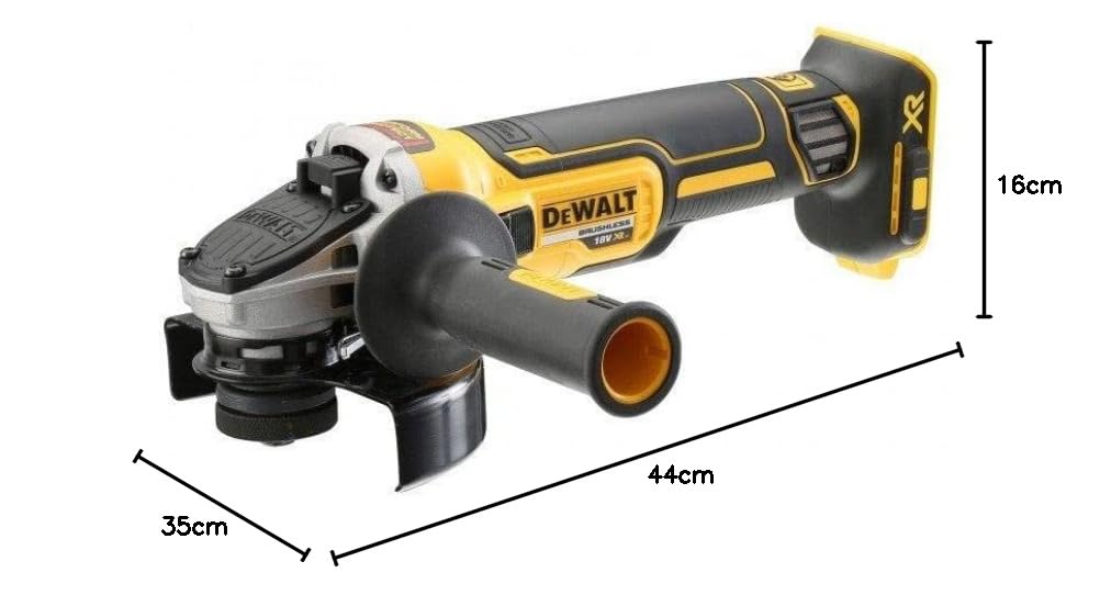 DEWALT DCG405P2-QW 18V 125mm XR Li-ion Cordless Angle Grinder with Brushless motor 2×5.0Ah Batteries Included- Perform and Protect Shield