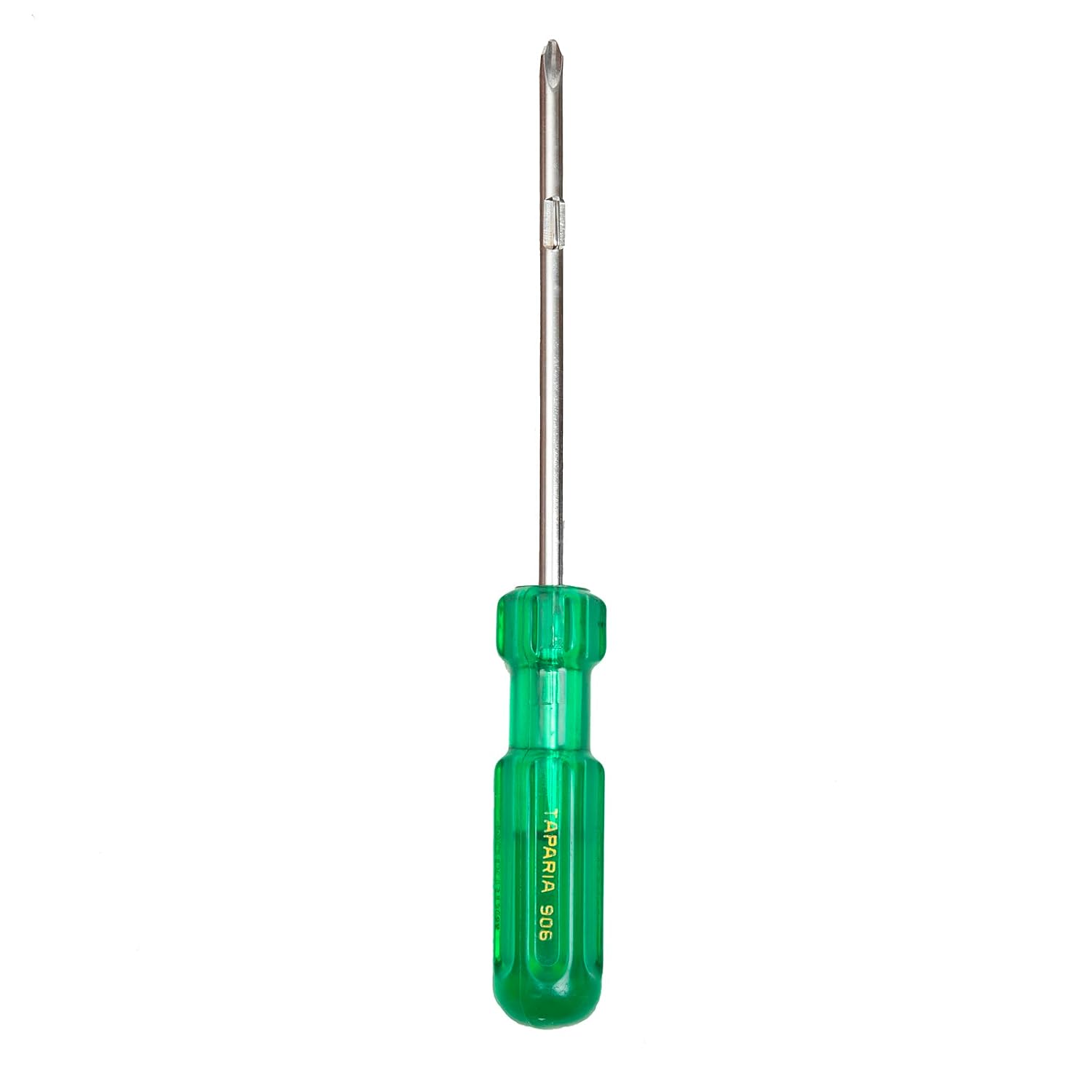 TAPARIA Attribute Value 906 Steel Two in One Screw Driver – Green and Silver, Tip Size D1 x T1 8.0 X 0.9