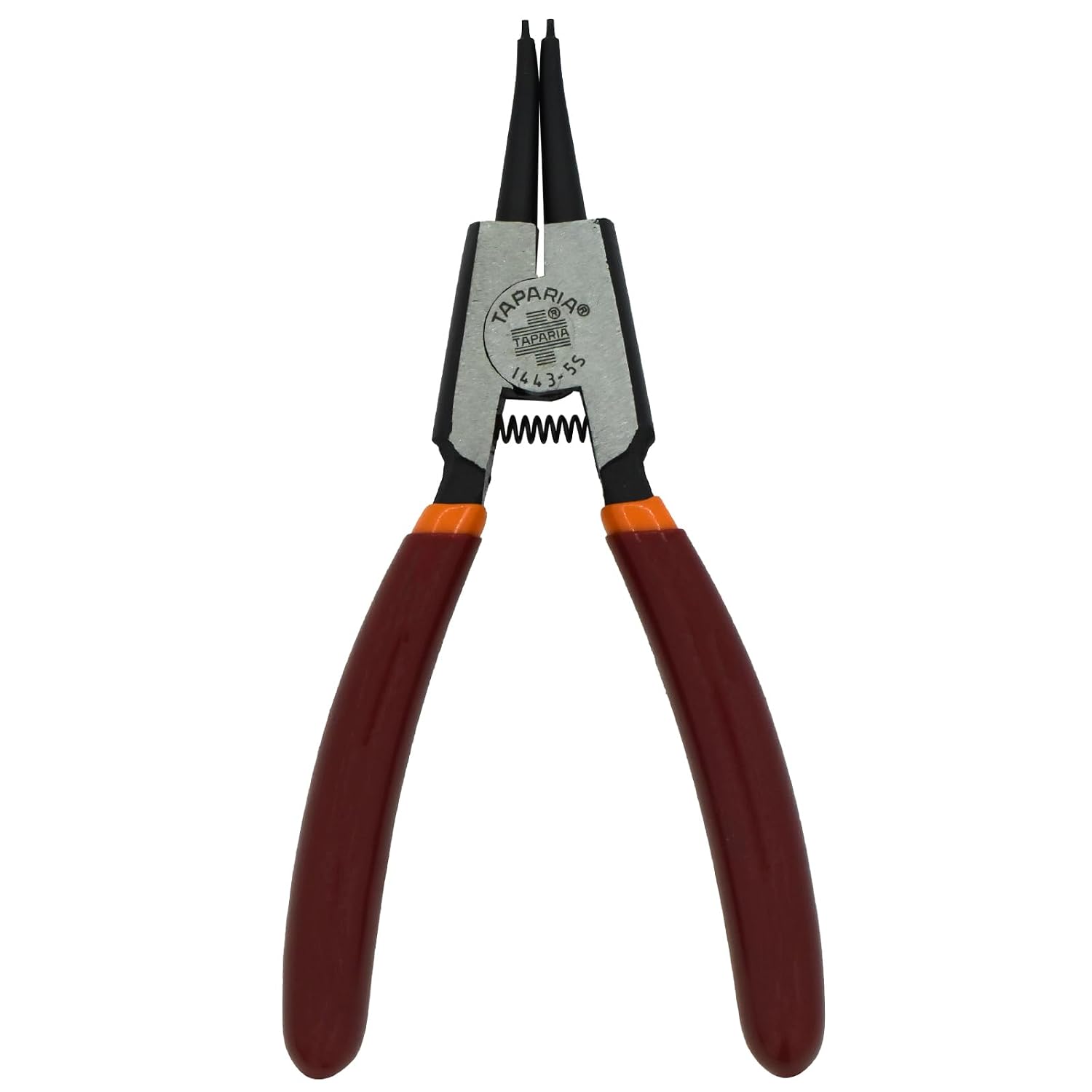 Taparia 1443-5S External Straight Nose Circlip Plier (21 x 7 x 1.1 Centimeters) – Silver and Brown