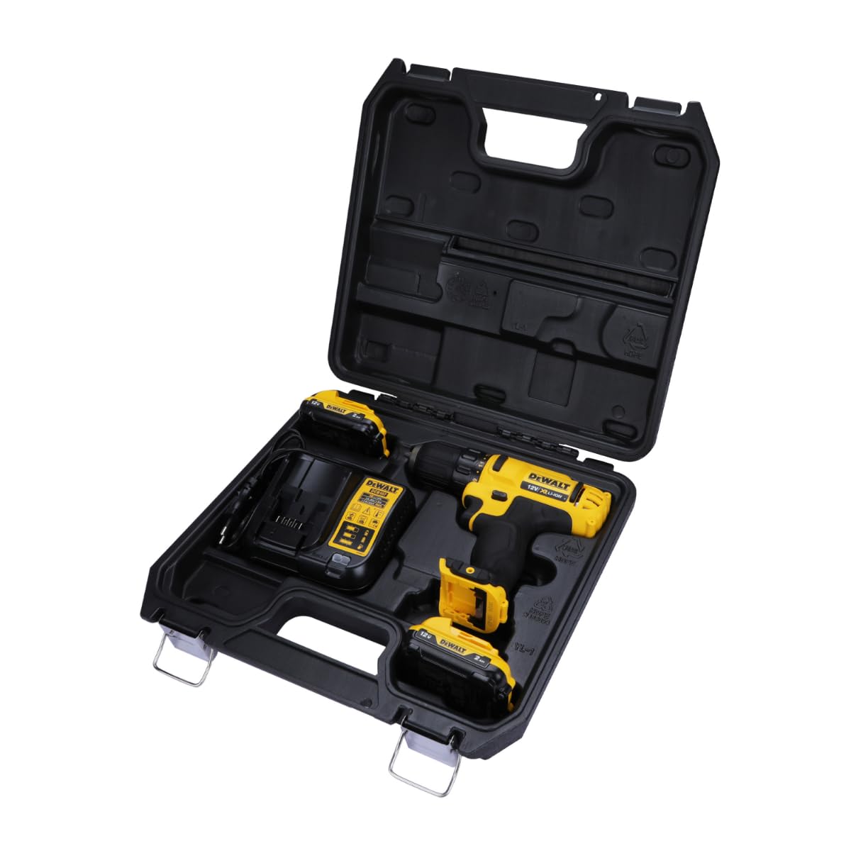 DEWALT DCD710D2-IN 12V Max 10mm Lithium-Ion Cordless Drill With 2 AH Capacity x 2 Batteries Included