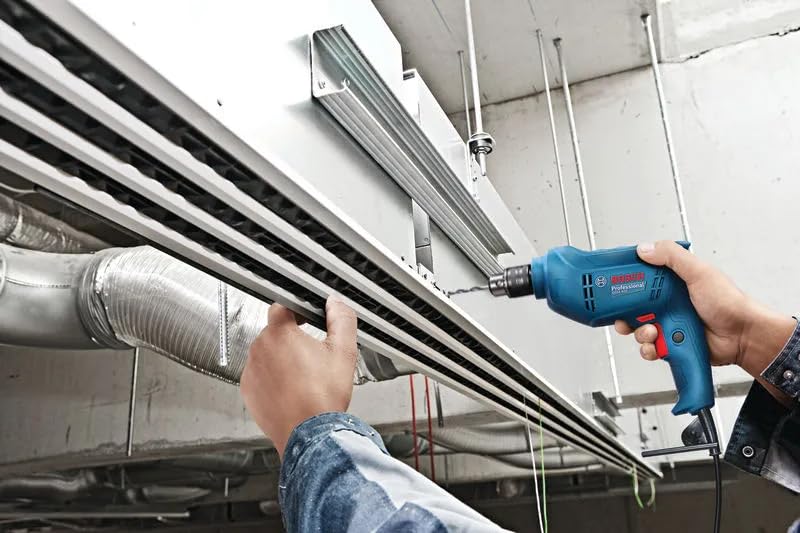 BOSCH GBM 400 Professional Corded Drill Machine 420W Rated Power Input 10mm Keyed Chuck Chuck Capacity 1-10 mm Forward & Reverse Rotation Electric Drill for Wood, Metal & Plastic