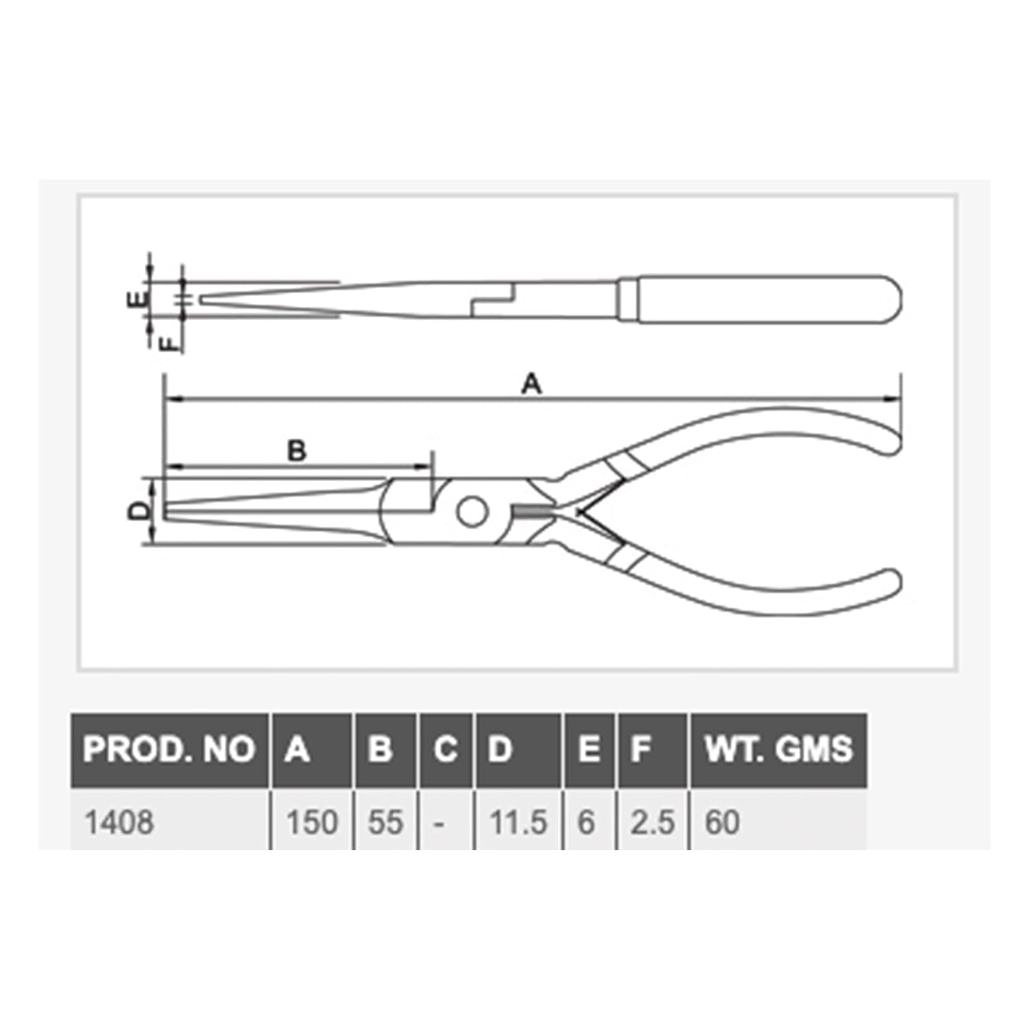 Taparia 1408 Long Needle Nose Mini Plier (Silver,Brown)