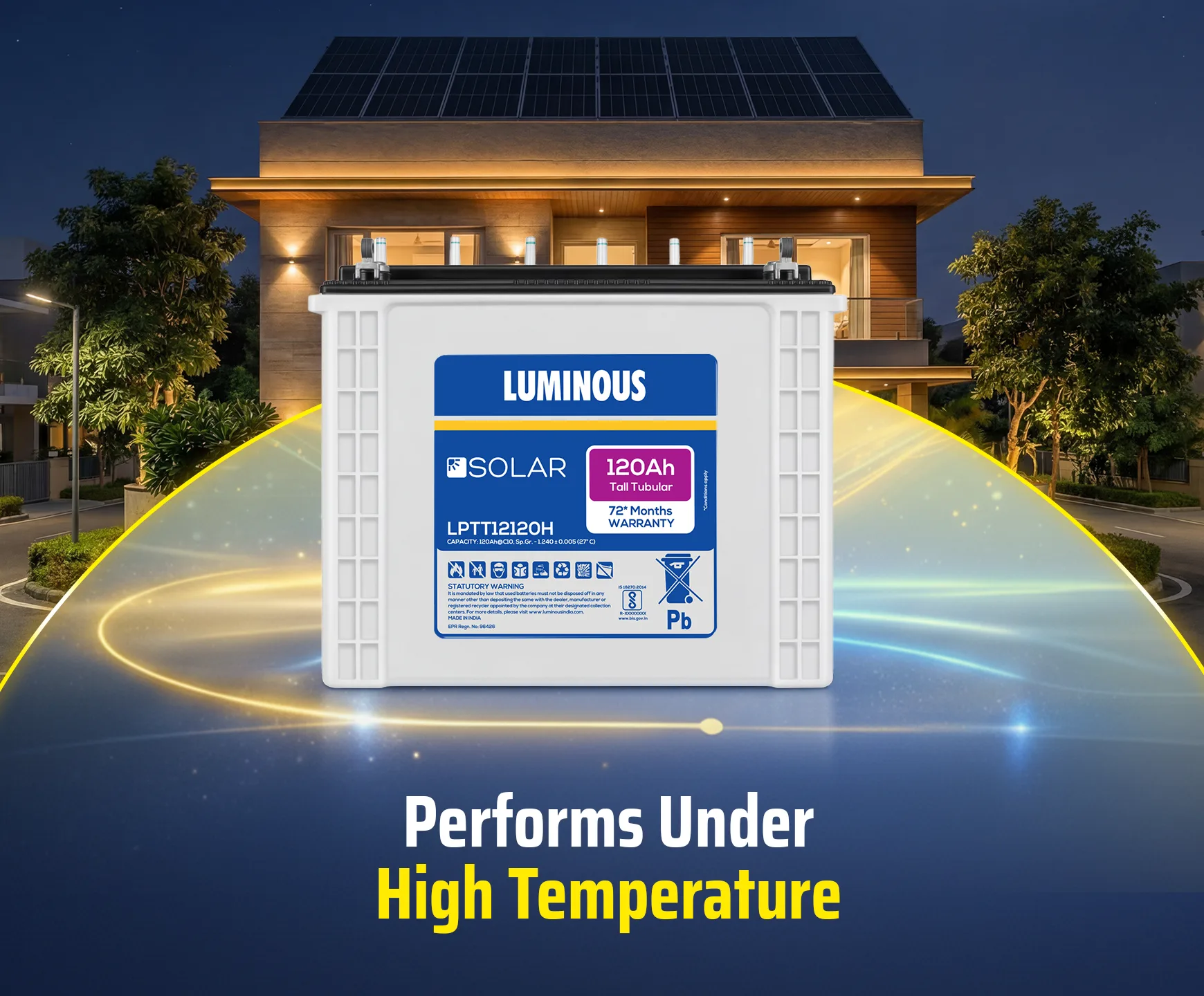 Luminous Solar Battery – LPTT 12120H