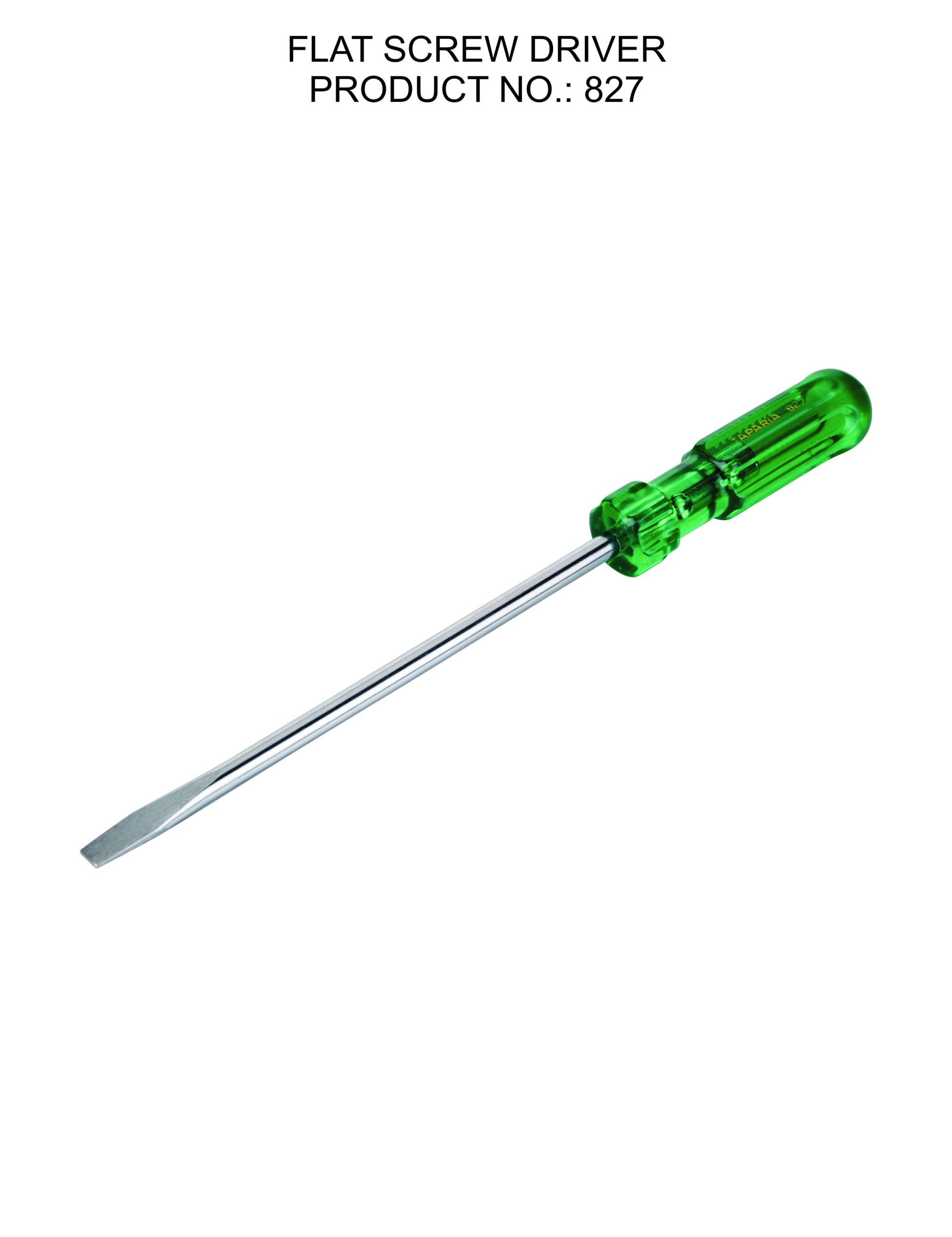 TAPARIA Flat Screw Driver 200mm dia 8mm 3A 827