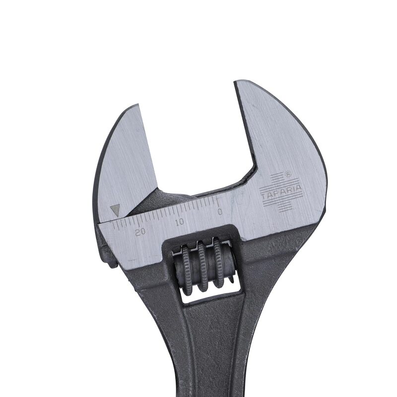 Taparia 1171-8, 8-Inch (205 mm) Adjustable Spanner – Forged Chrome Vanadium Steel with Precision Jaws and Insulated Grip, 26mm Jaw Opening for Tightening, Loosening, and Plumbing – Professional Tool for Mechanics, Electricians, and DIY Repairs