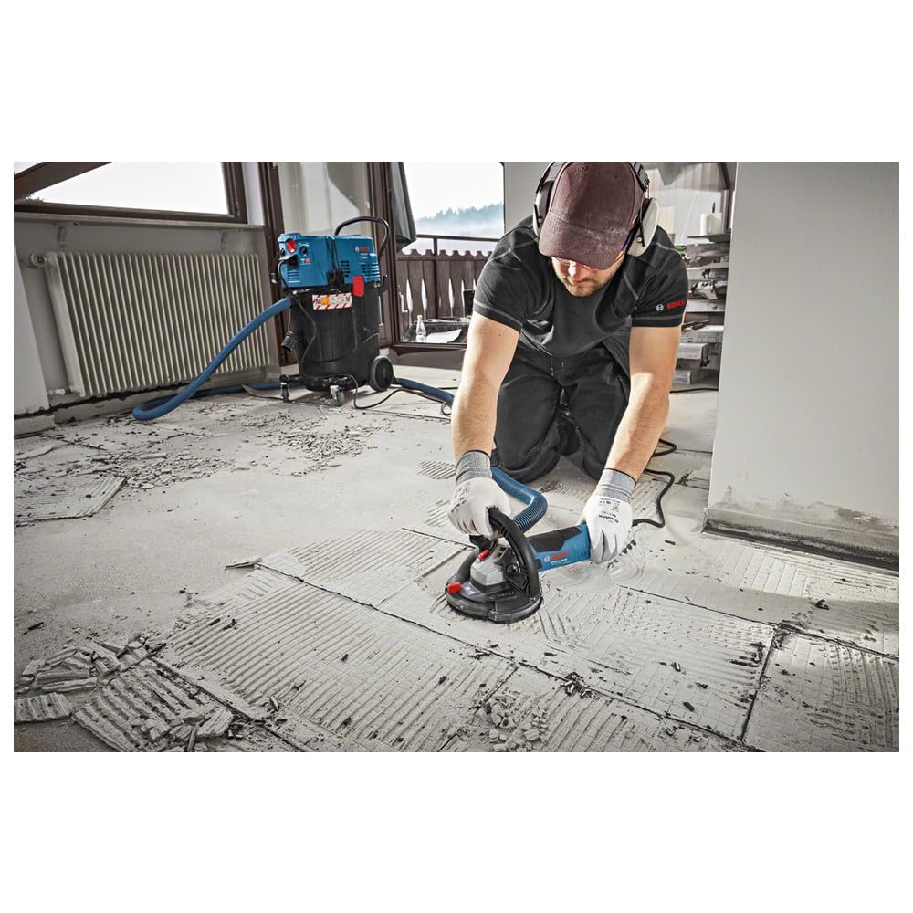 Bosch GBR 15 CAG Heavy Duty Concrete Grinder, 1,500W, 9,300 rpm, M14, 125 mm, Constant Speed, Bosch Click & Clean System
