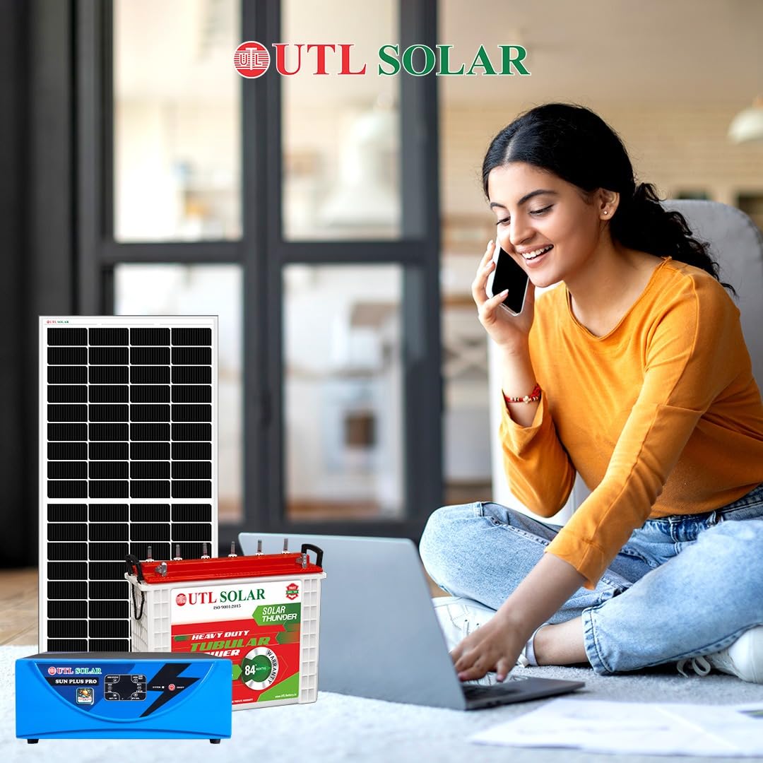 UTL Sun Plus Pro 1020 Inverter for Home, Office & Shops | MPPT Solar Inverter | Supports 1 Inverter Battery | LED Display | Easy Installation