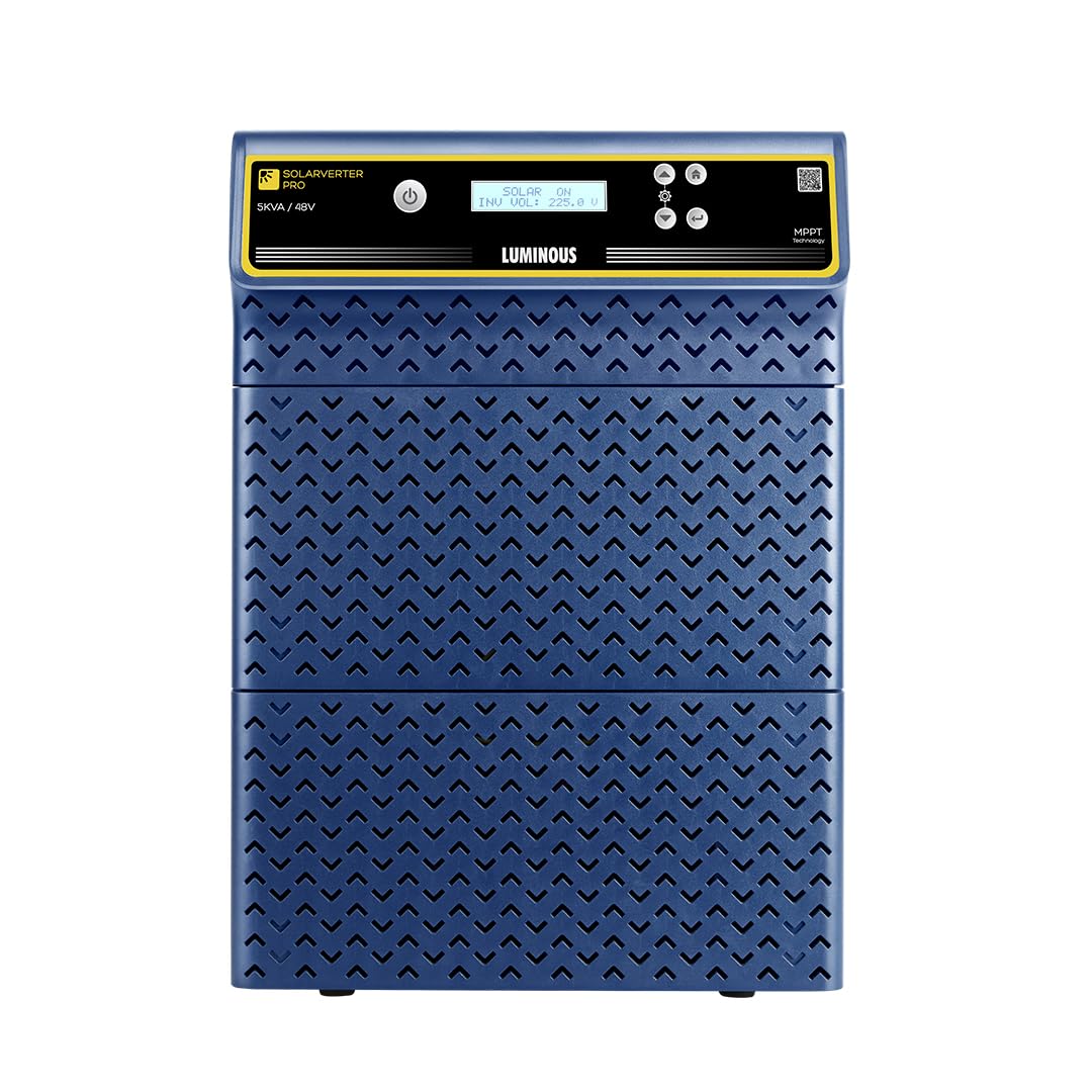 Luminous Single Phase Off-Grid Pure Sine Wave Solar Inverter, Smart Solar Optimization, Remote Monitoring, Supports up to 5000Wp Panels, LCD Display