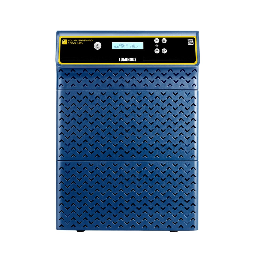 Luminous Single Phase Off-Grid Pure Sine Wave Solar Inverter, Smart Solar Optimization, Remote Monitoring, Supports up to 3500Wp Panels, LCD Display