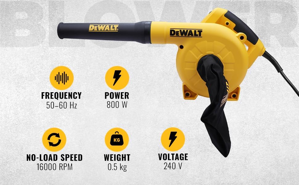 DEWALT DWB800-IN 800-Watt Corded Variable Speed Blower