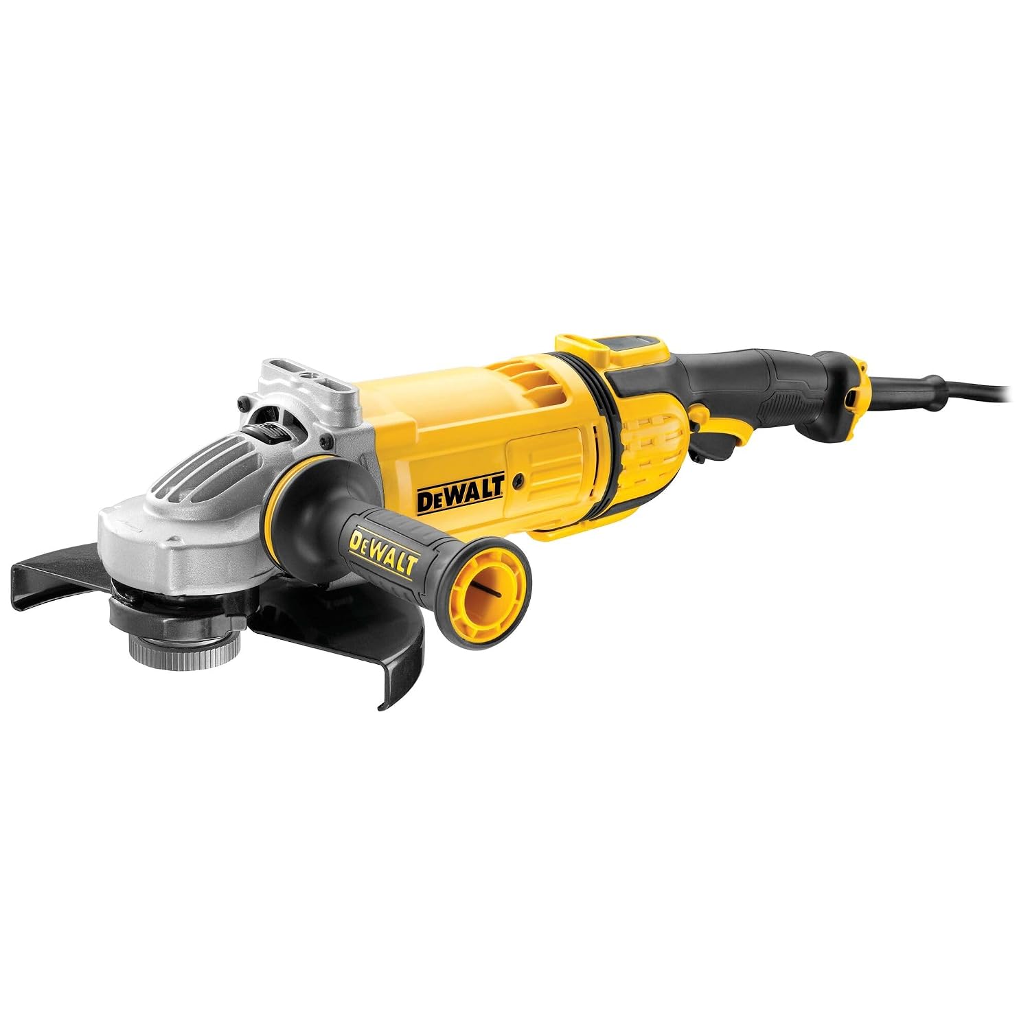 DEWALT DWE4579-QS 2600W 230mm Large Angle Grinder with DES Techology and Innovative Anti Vibration System- Perform and Protect Shield