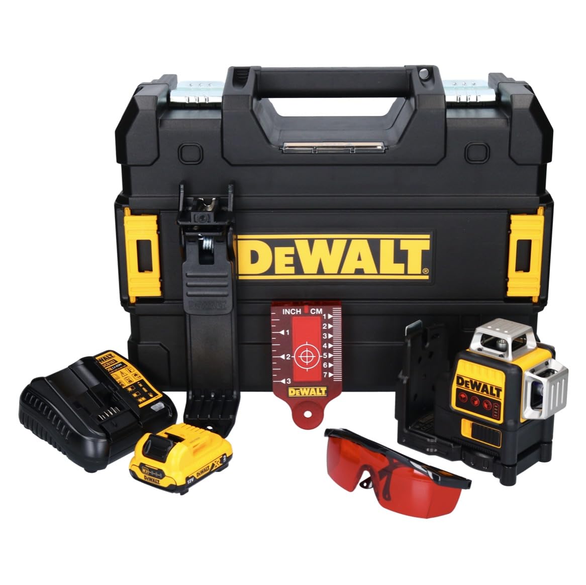 DEWALT DCE089D1R-QW Self Levelling x3 360° 1080° Cross Line Laser 10.8V (Red)
