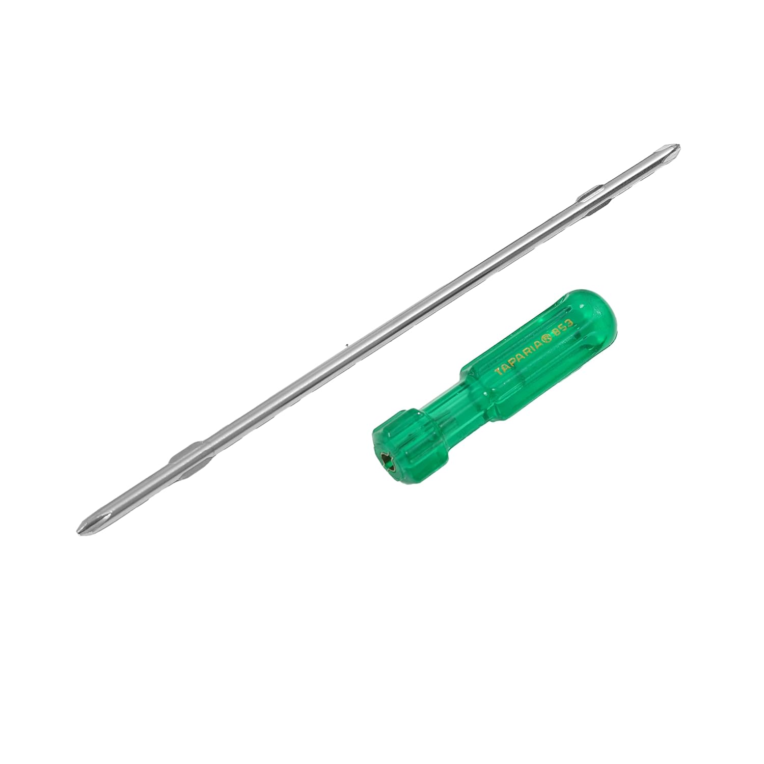 Taparia 853 Two in One Screwdriver (200mm Blade, 6mm Dia, Green Handle)-Reversible Flat Head & Phillips Tip-High Grade Steel Construction-Professional Tool for Electricians, Carpenters, DIY