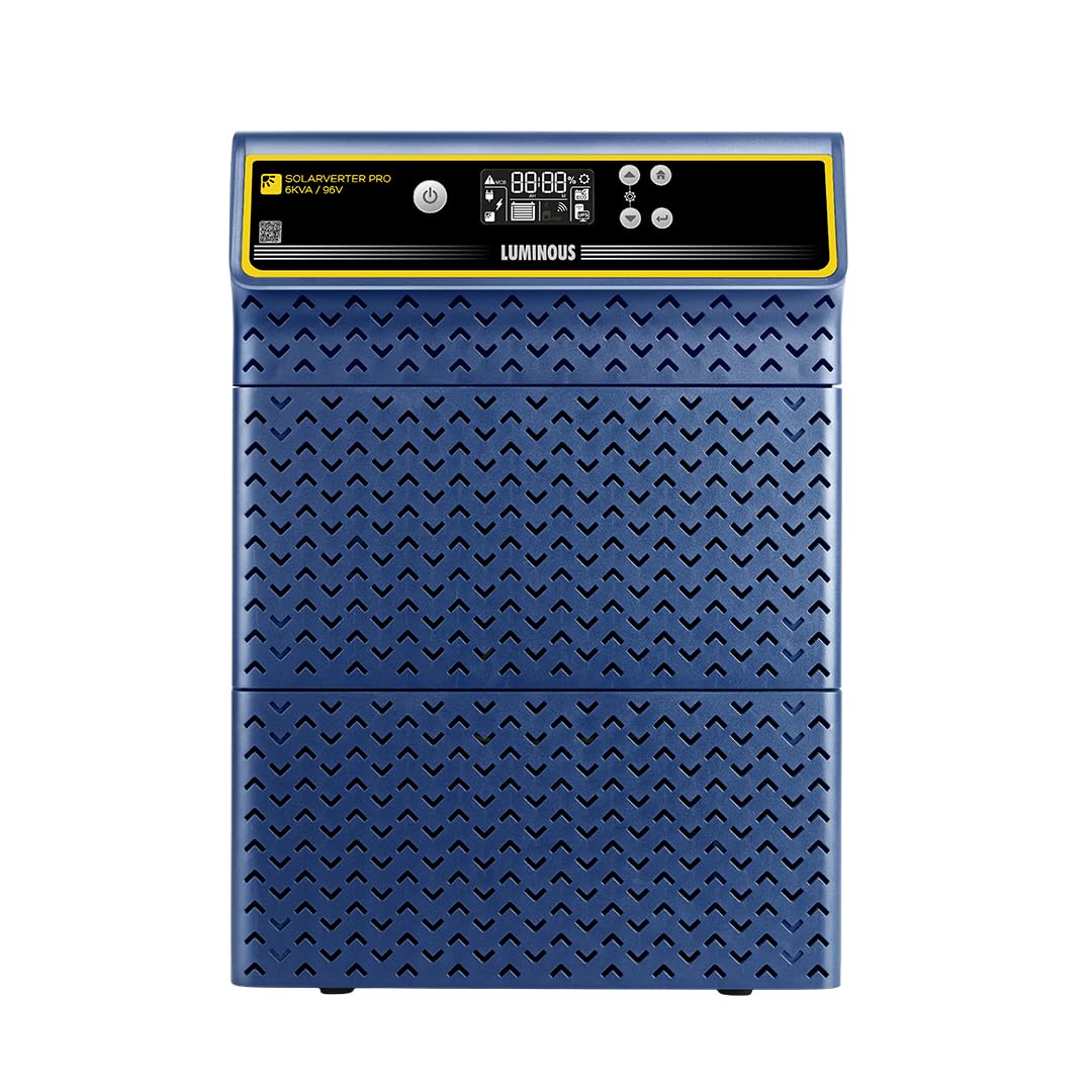 Luminous Solarverter PRO PCU 6KVA / 96V – Hybrid Solar Inverter, Pure Sine Wave, Smart Energy Management, High Efficiency, Ideal for Homes