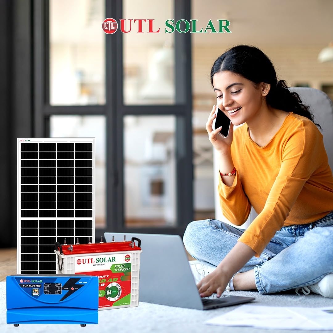 UTL Sun Plus Pro 1420 Inverter for Home, Office & Shops MPPT Solar Inverter Supports 1 Inverter Battery LED Display Easy Installation