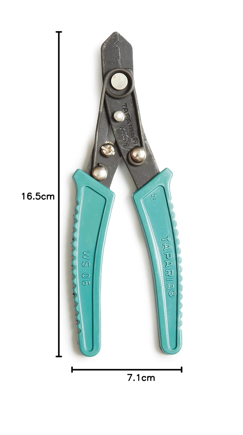 Taparia WS06 Wire Stripping Plier (Green and Black)