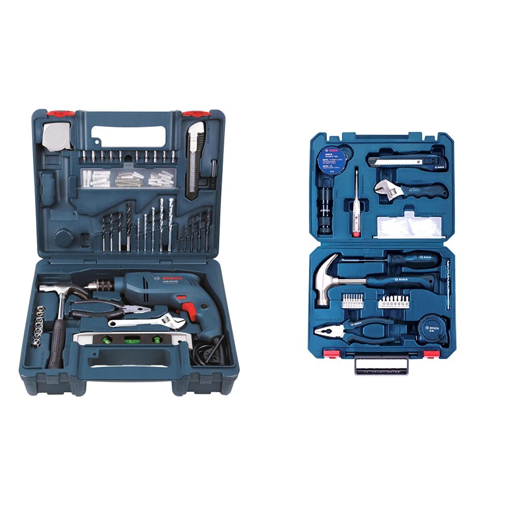 BOSCH Professional GSB 500 RE Corded-Electric Drill Tool Set, 10 mm, 500 Watt, 1 Year Warranty