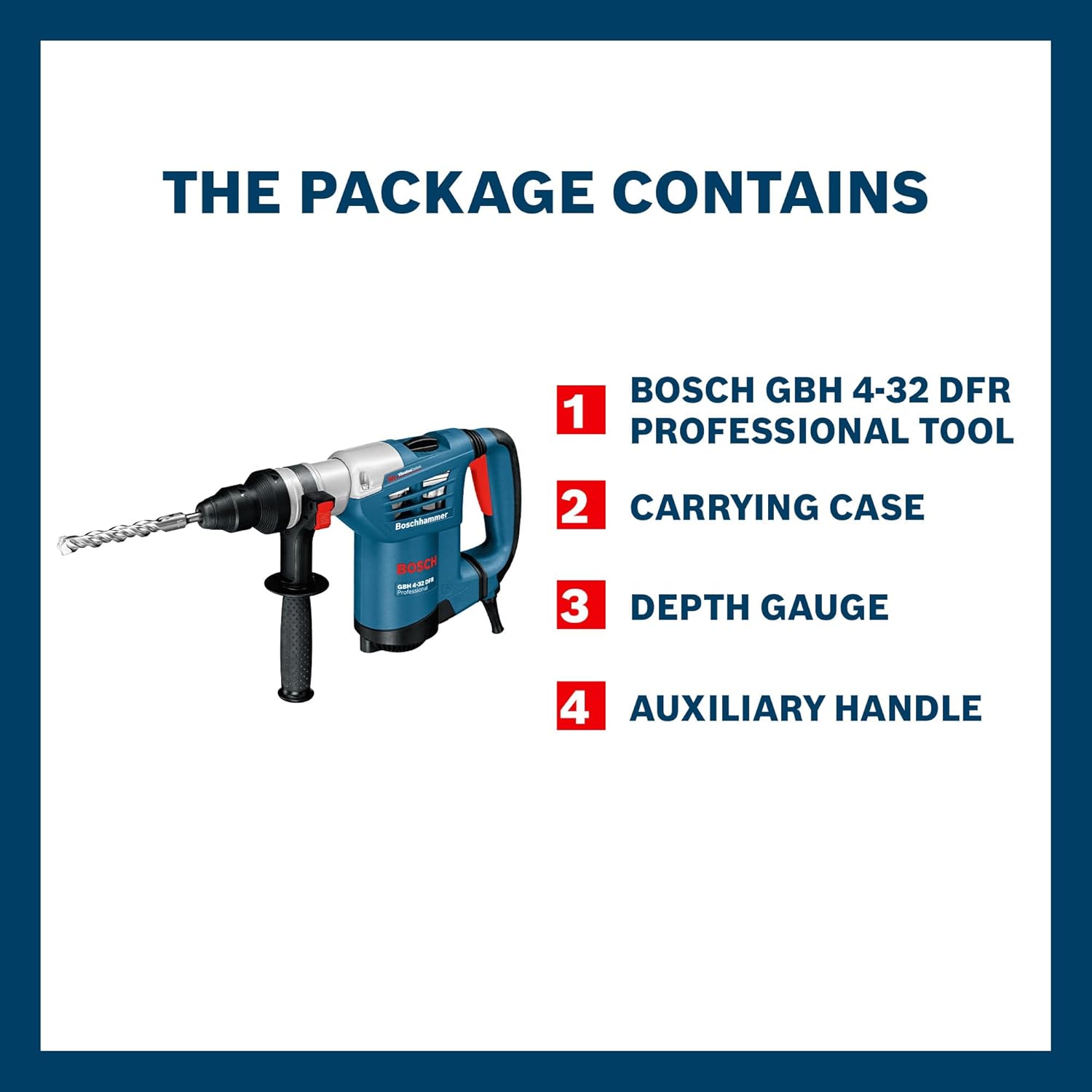 BOSCH GBH 4-32 DFR Professional Rotary Hammer – SDS Plus | 900 W | SDS Plus Tool Holder