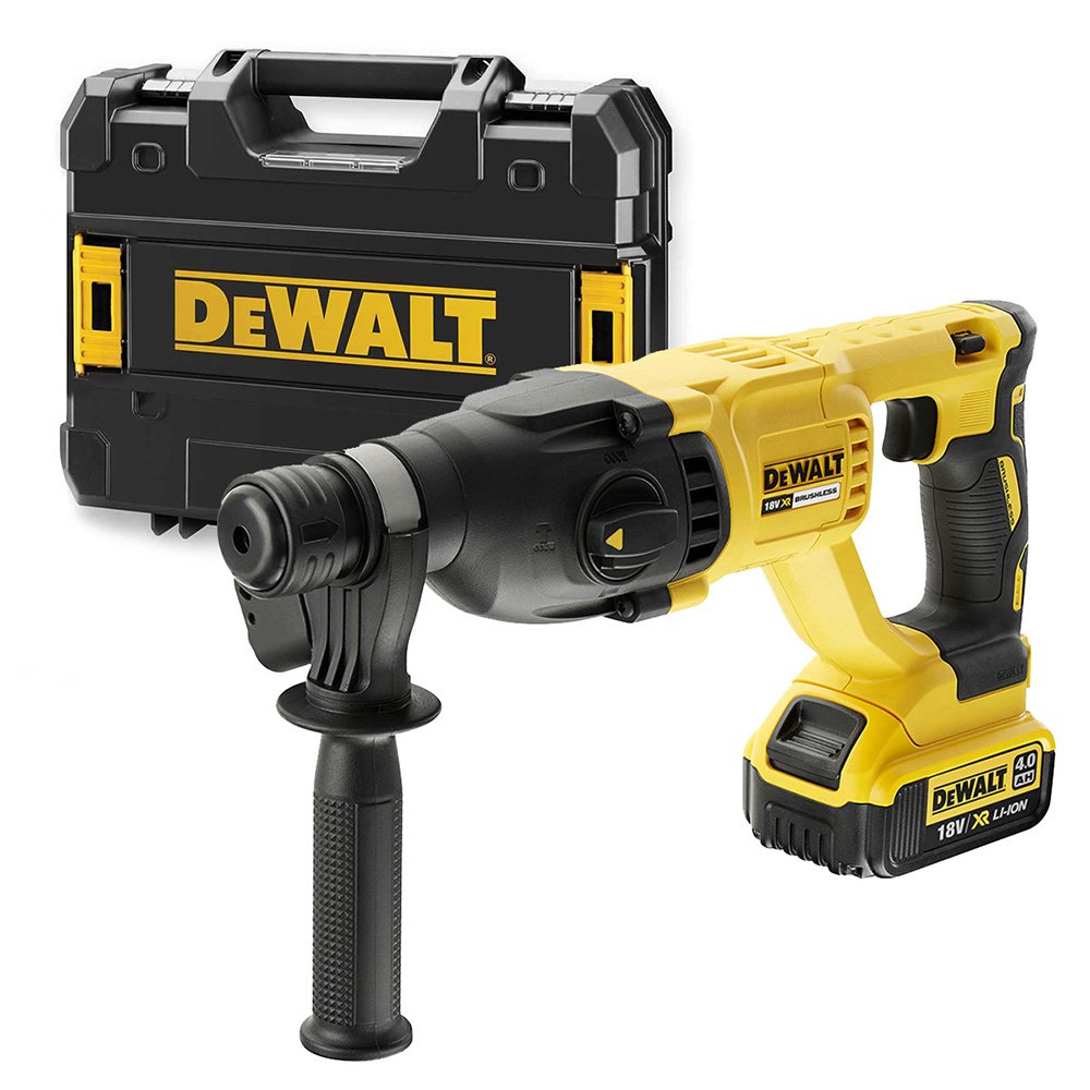 DEWALT DCH133M1 18V Li-ion 26mm SDS-Plus 3-Mode 2Kg Cordless Hammer with Brushless Motor and 1×4.0Ah Battery