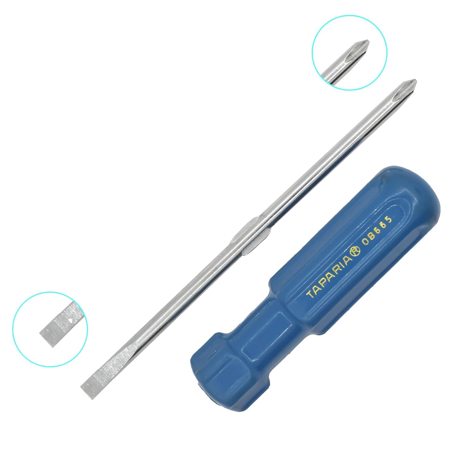 TAPARIA OB 665 Screw Driver – Blue And Silver, 1 Piece, 65 Mm