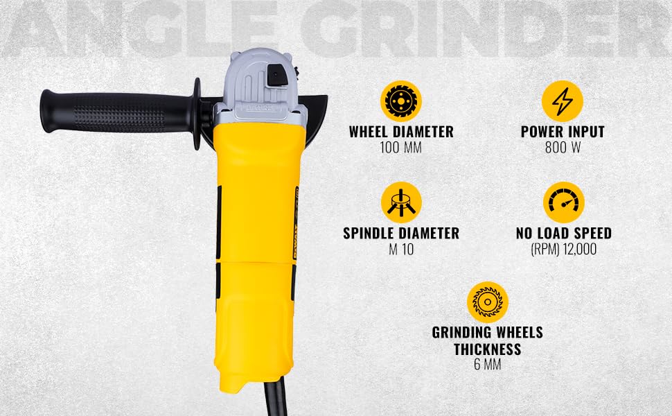 Dewalt DW803-IN01 1000W Heavy Duty 4 (100mm) Angle Grinder