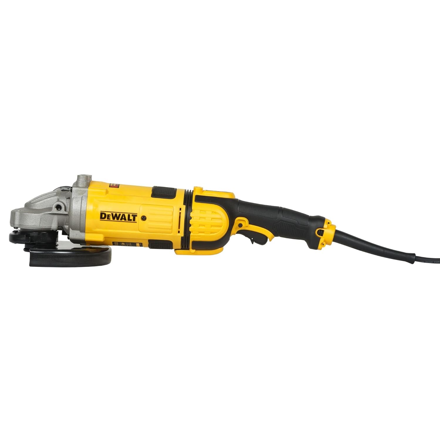 DEWALT DWE4579-QS 2600W 230mm Large Angle Grinder with DES Techology and Innovative Anti Vibration System- Perform and Protect Shield