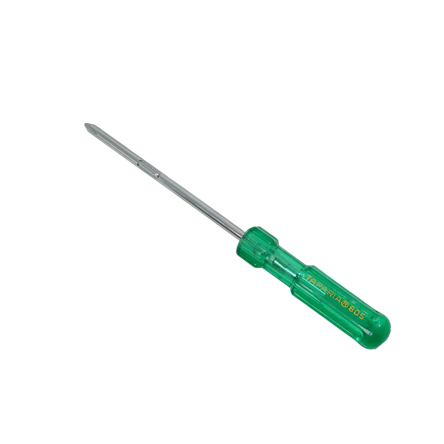 Taparia 805 Two in One Screwdriver (100mm Blade, 5mm Dia, Green Handle)-Reversible Flat Head & Phillips Tip-High Grade Steel Construction-Professional Tool for Electricians, Carpenters, DIY