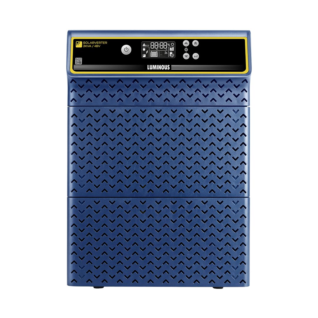 Luminous Single Phase Off-Grid Pure Sine Wave Solar Inverter, Smart Solar Optimization, Customized Saving Modes, Supports up to 3000Wp Panels, LCD Display