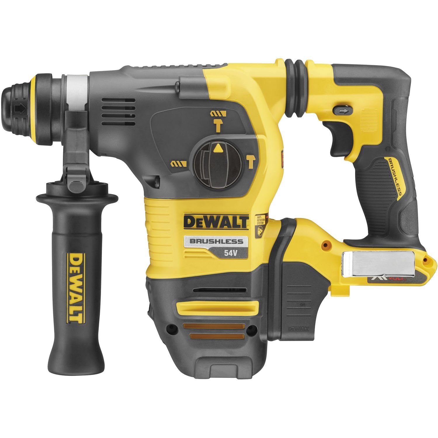 DEWALT DCH333NT-XJ 54V XR FLEX VOLT Li-ion 30mm SDS-Plus 3 Mode 4Kg Battery Powered Cordless Hammer with Brushless motor (Bare)-Perform and Protect Shield