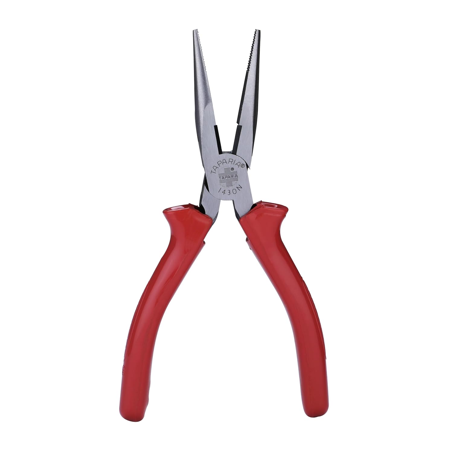 Taparia 1430-6 Long Nose Plier, 6 Inch 165mm High Grade Steel Red PVC insulated Handle Wire Cutting & Bending Tool for Household & Industrial Use.