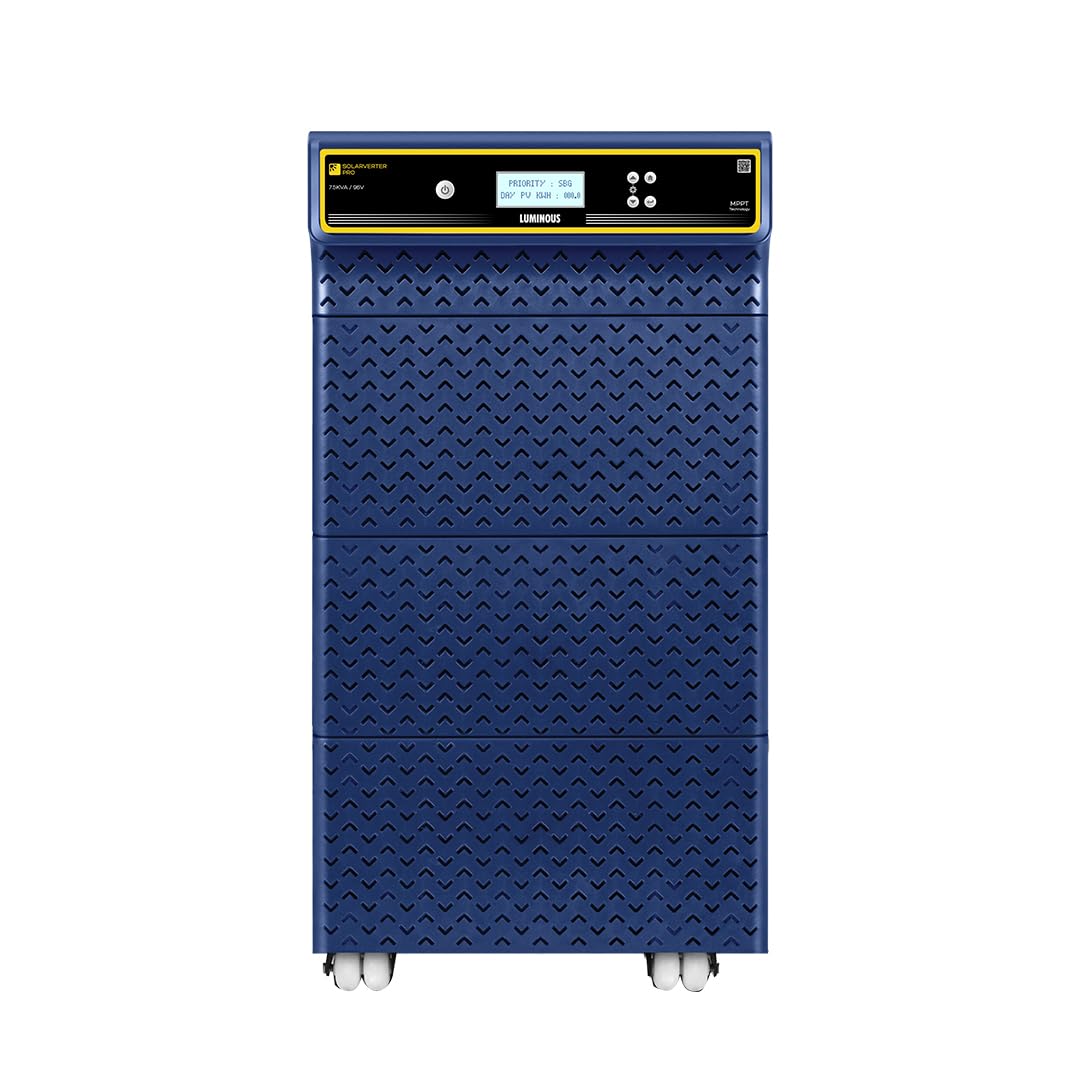 Luminous SOLARVERTER PRO 7.5KVA Solar Inverter – 96V, Pure Sine Wave, Smart Solar & Grid Hybrid, High Efficiency, 2 Years Warranty, Ideal for Homes