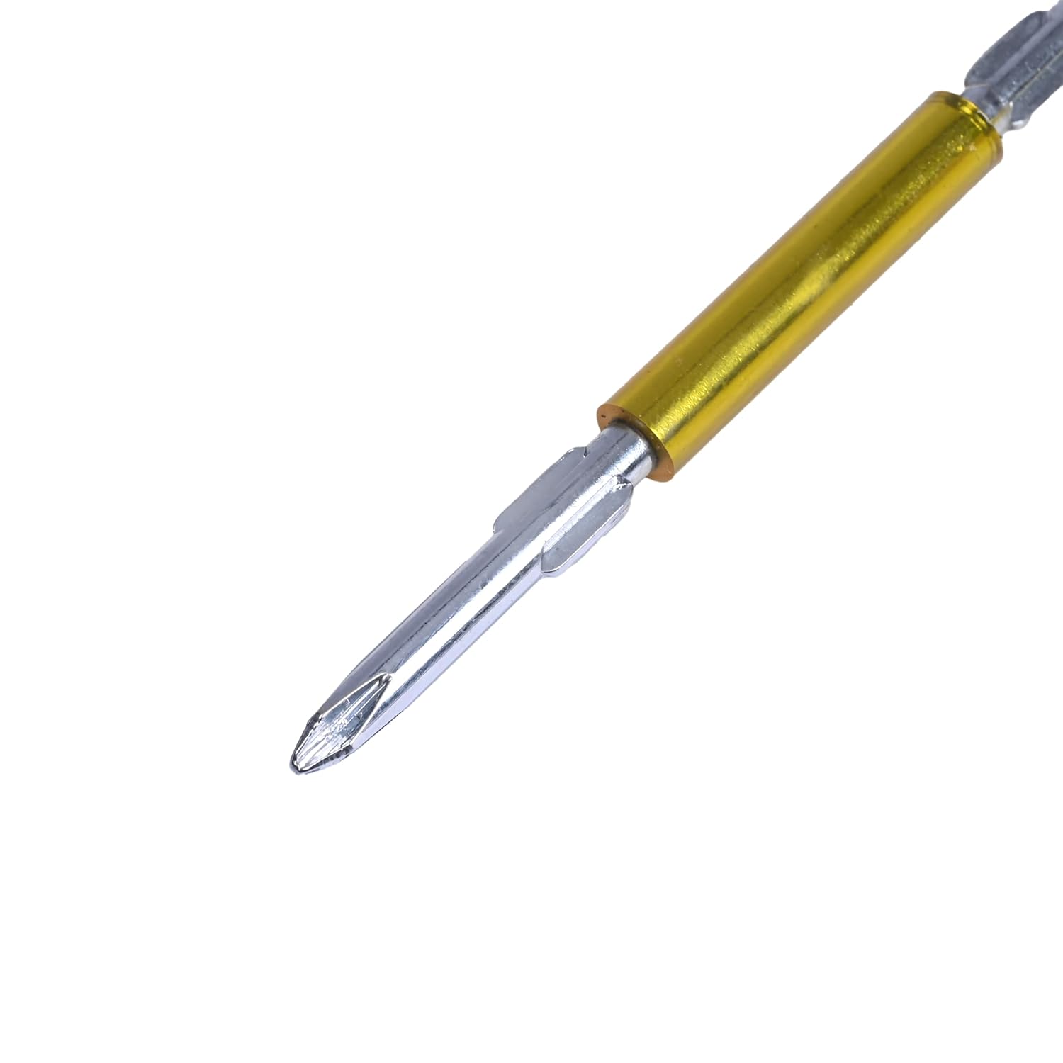 Taparia 819 Two in One Line Tester Screwdriver – Neon Voltage Tester Bright Light Indicator – Insulated Shock Proof Blade for Electricians – Pocket Clip – 65mm Flat Blade