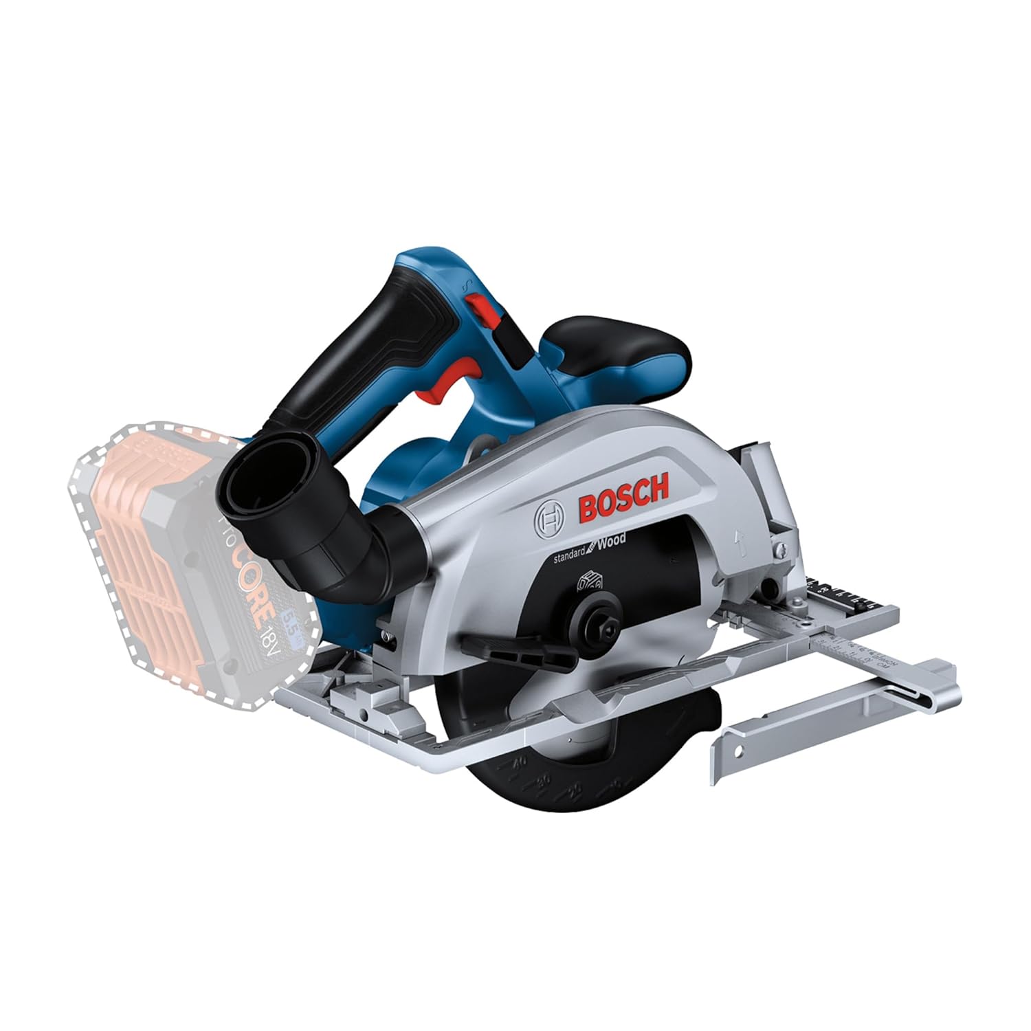 Bosch GKS 185-LI Professional Cordless Circular Saw, 18V Brushless Motor, 165mm Blade, Dust Extraction Port, Battery Platform Compatible, Lightweight